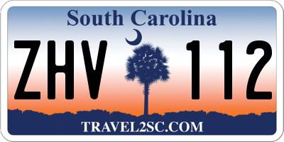 SC license plate ZHV112