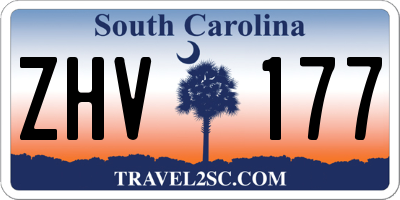 SC license plate ZHV177