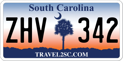 SC license plate ZHV342