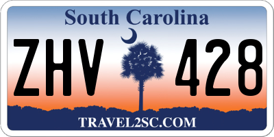 SC license plate ZHV428