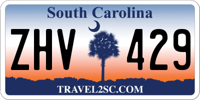 SC license plate ZHV429