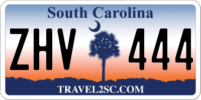SC license plate ZHV444