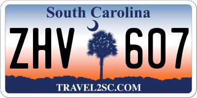 SC license plate ZHV607