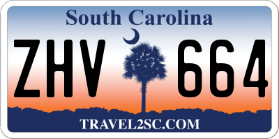 SC license plate ZHV664
