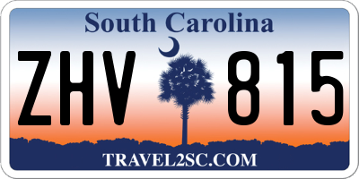 SC license plate ZHV815