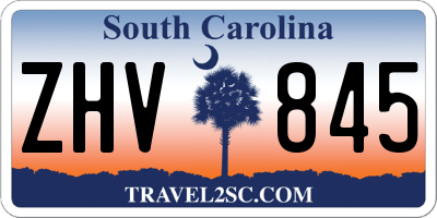 SC license plate ZHV845