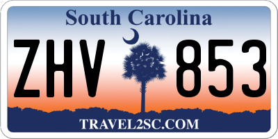 SC license plate ZHV853
