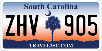 SC license plate ZHV905