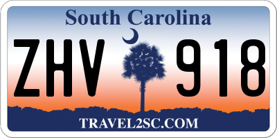 SC license plate ZHV918