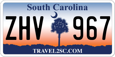 SC license plate ZHV967