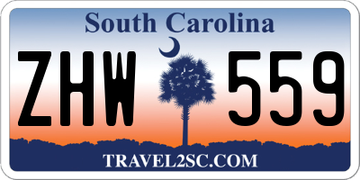 SC license plate ZHW559