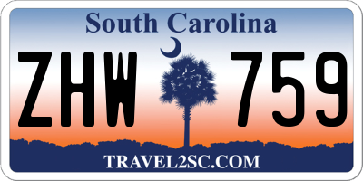 SC license plate ZHW759
