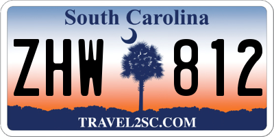 SC license plate ZHW812