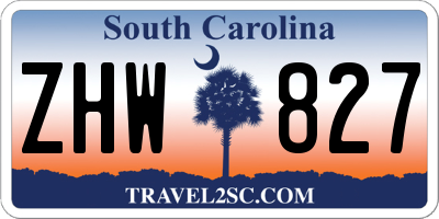 SC license plate ZHW827