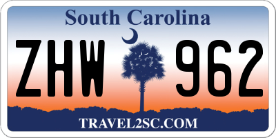 SC license plate ZHW962