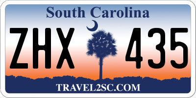 SC license plate ZHX435
