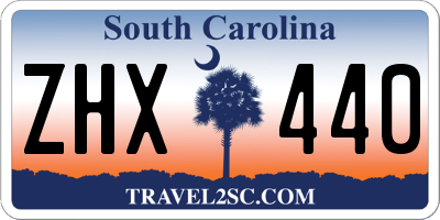 SC license plate ZHX440