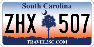 SC license plate ZHX507