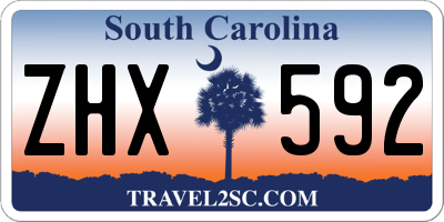 SC license plate ZHX592