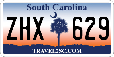 SC license plate ZHX629