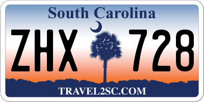 SC license plate ZHX728