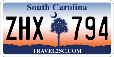SC license plate ZHX794