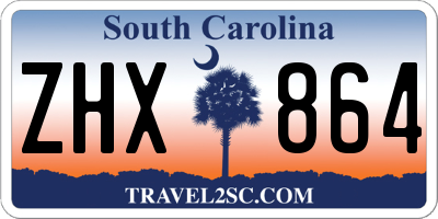 SC license plate ZHX864