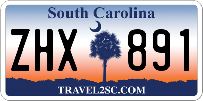 SC license plate ZHX891