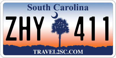 SC license plate ZHY411