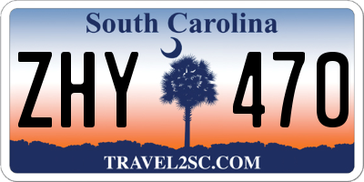 SC license plate ZHY470
