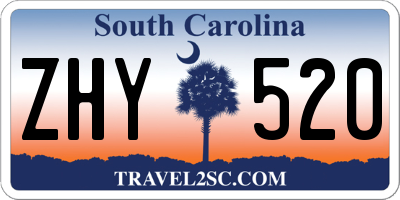 SC license plate ZHY520
