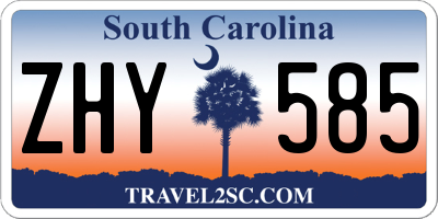 SC license plate ZHY585