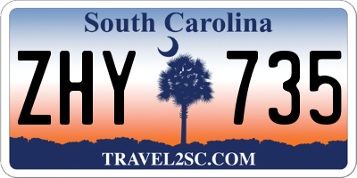 SC license plate ZHY735