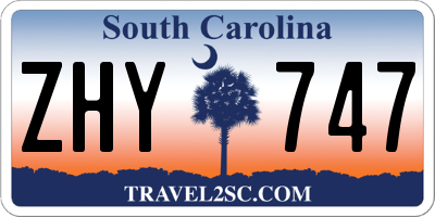 SC license plate ZHY747
