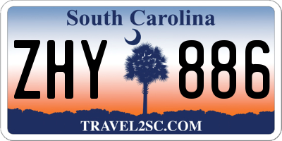 SC license plate ZHY886