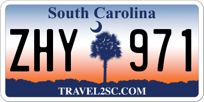 SC license plate ZHY971