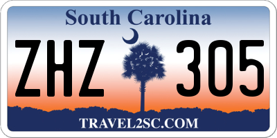 SC license plate ZHZ305