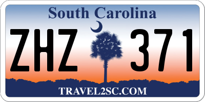 SC license plate ZHZ371