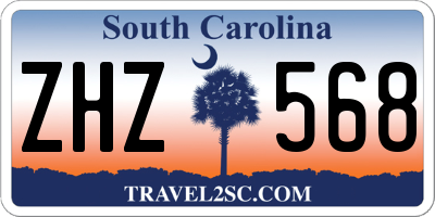 SC license plate ZHZ568