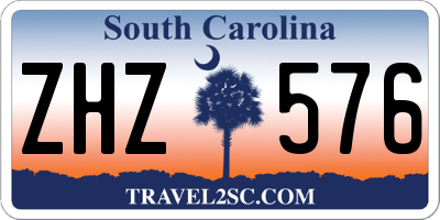 SC license plate ZHZ576