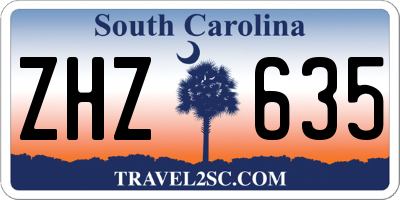 SC license plate ZHZ635