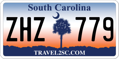 SC license plate ZHZ779