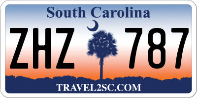 SC license plate ZHZ787
