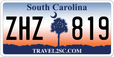 SC license plate ZHZ819