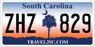 SC license plate ZHZ829