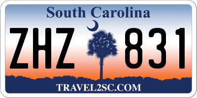 SC license plate ZHZ831