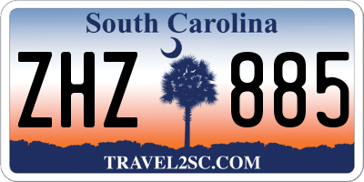 SC license plate ZHZ885