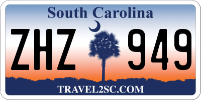 SC license plate ZHZ949