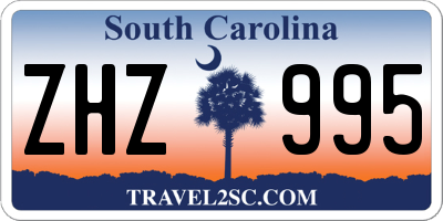 SC license plate ZHZ995