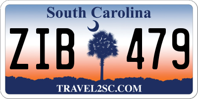SC license plate ZIB479